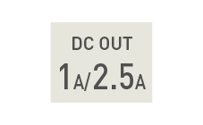 DC OUT 1 A/2.5 A Icon