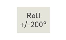 Roll +/-200°